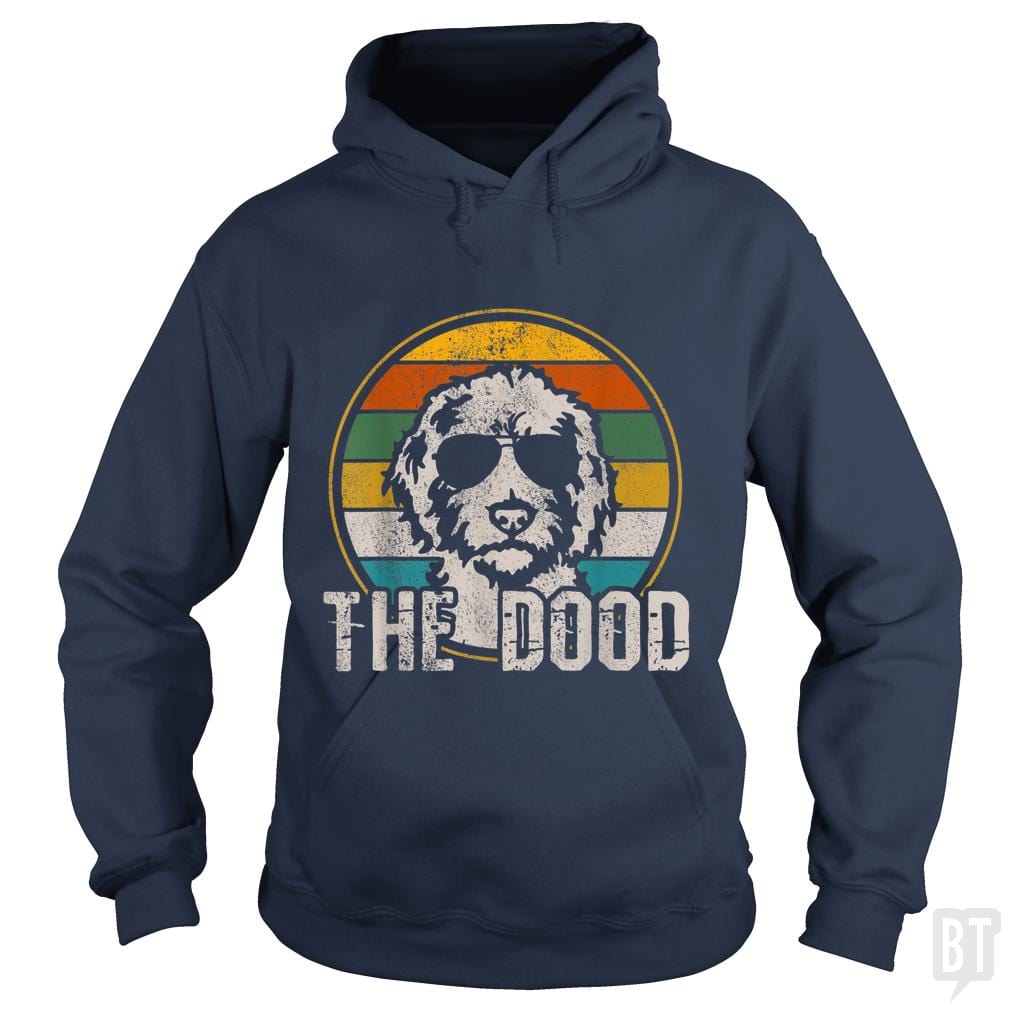 SunFrog-Busted Saunders Hoodie / Navy Blue / S The Dood Vintage Retro Dog