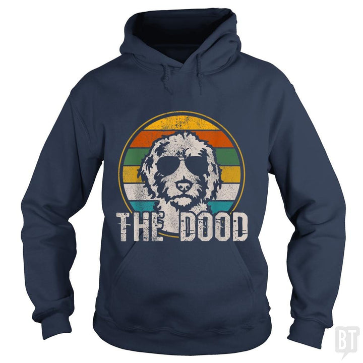 SunFrog-Busted Saunders Hoodie / Navy Blue / S The Dood Vintage Retro Dog