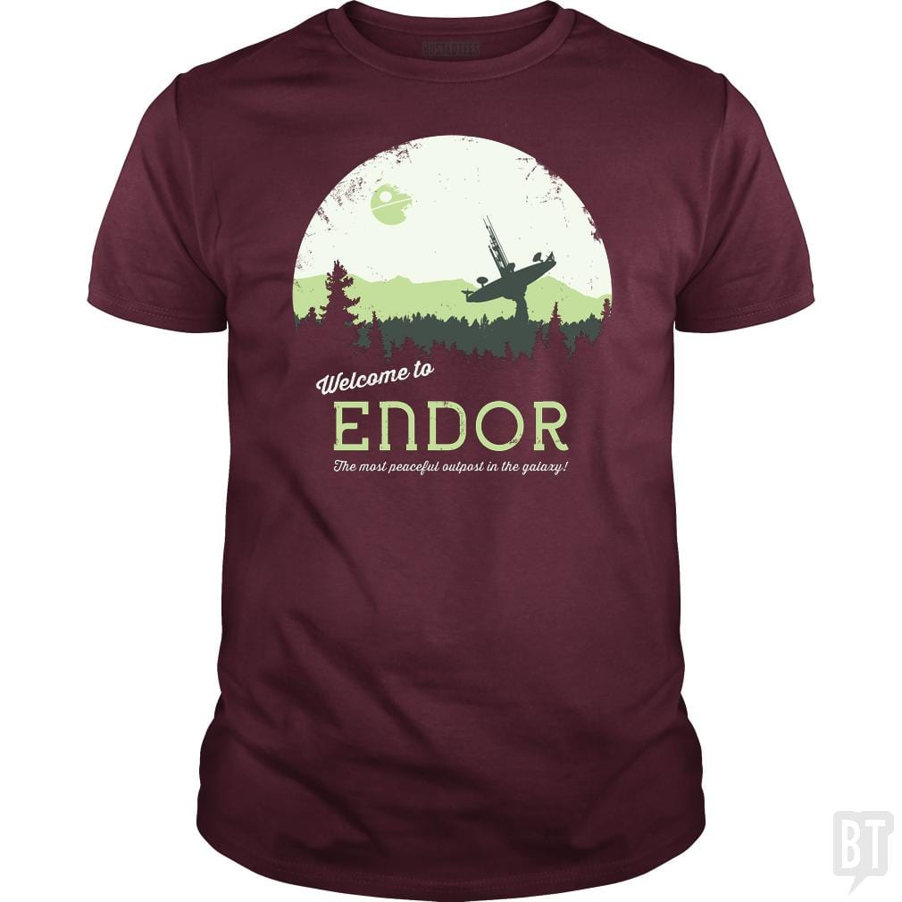 SunFrog-Busted SÃ©bi's Ghosts Classic Guys / Unisex Tee / Maroon / S Welcome To Endor