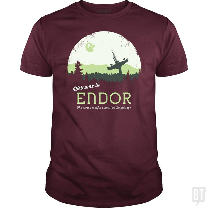 SunFrog-Busted SÃ©bi's Ghosts Classic Guys / Unisex Tee / Maroon / S Welcome To Endor
