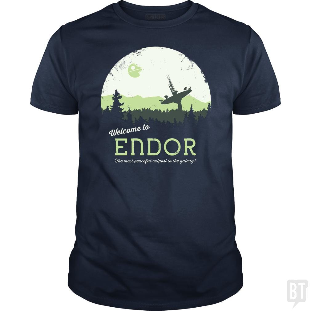 SunFrog-Busted SÃ©bi's Ghosts Classic Guys / Unisex Tee / Navy Blue / S Welcome To Endor
