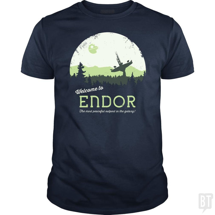 SunFrog-Busted SÃ©bi's Ghosts Classic Guys / Unisex Tee / Navy Blue / S Welcome To Endor