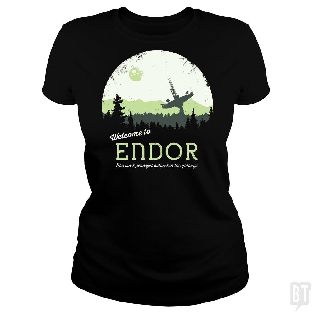 SunFrog-Busted SÃ©bi's Ghosts Classic Ladies Tee / Black / S Welcome To Endor