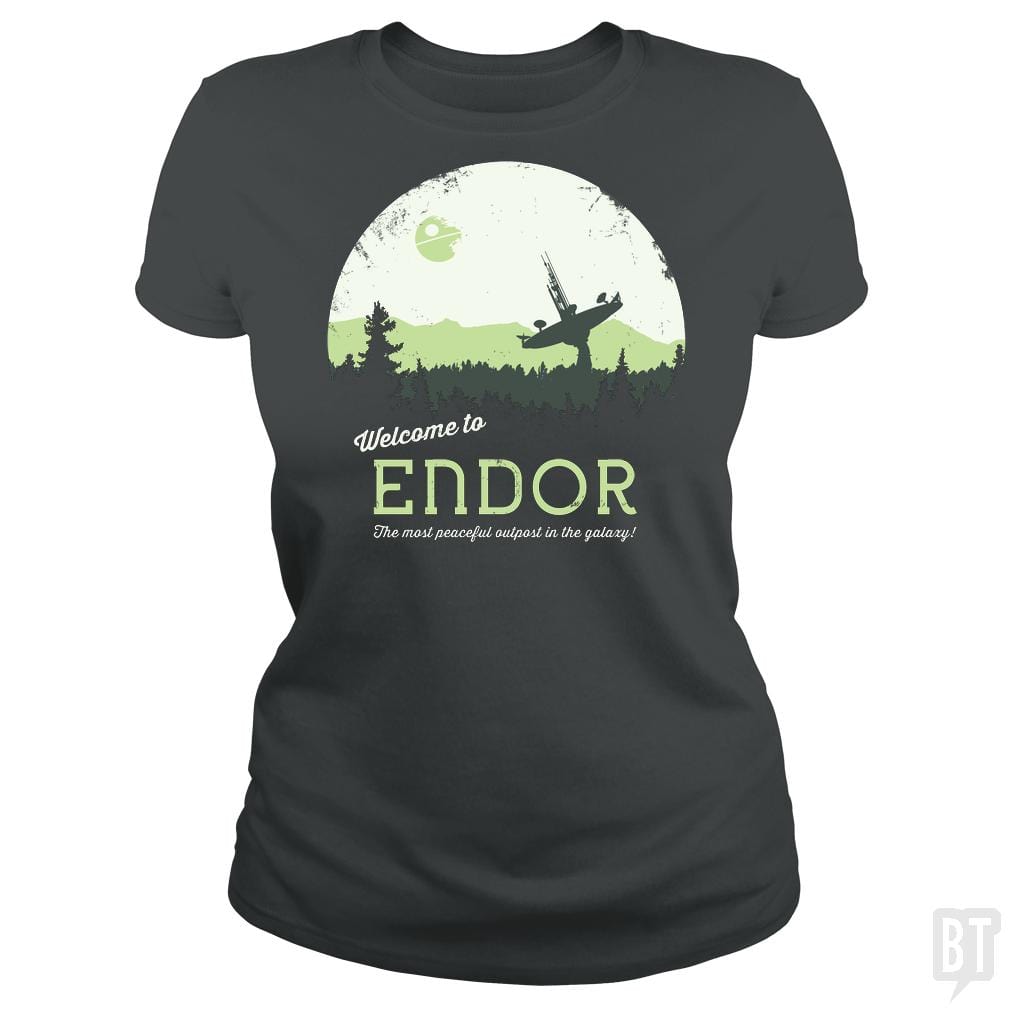 SunFrog-Busted SÃ©bi's Ghosts Classic Ladies Tee / Dark Heather / S Welcome To Endor