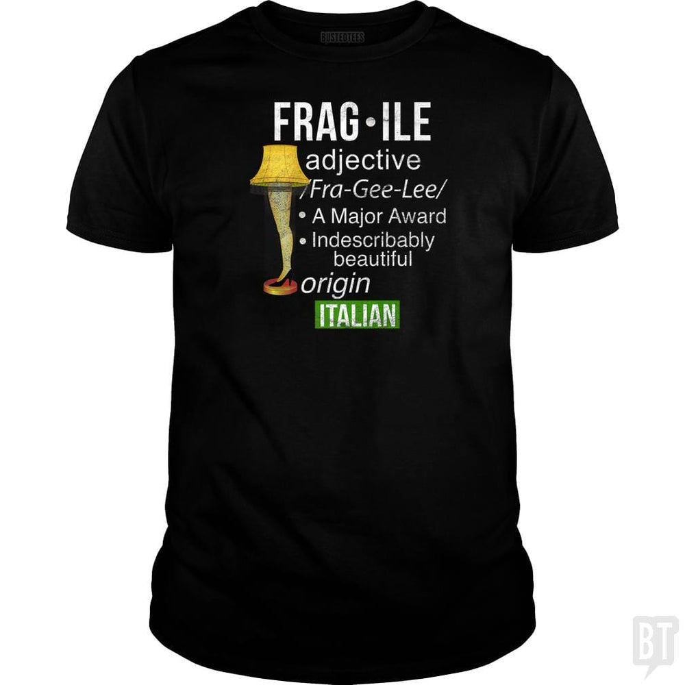 SunFrog-Busted Sr600 Classic Guys / Unisex Tee / Black / S Funny Christmas Fragile Major Award Leg Lamp Shirt