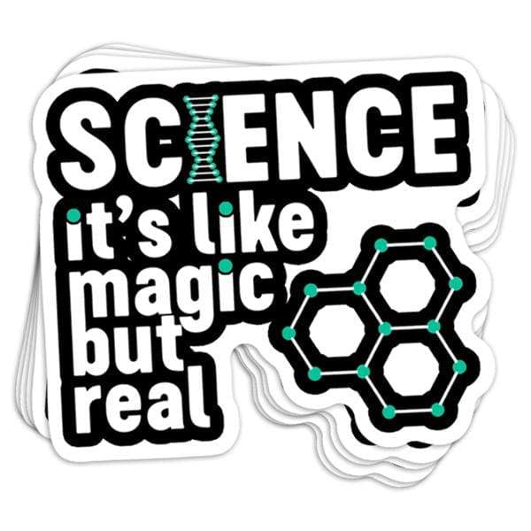 SunFrog-Busted Stickers Science Magic Vinyl Sticker