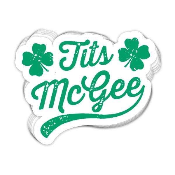 SunFrog-Busted Stickers Tits Mcgee Vinyl Sticker