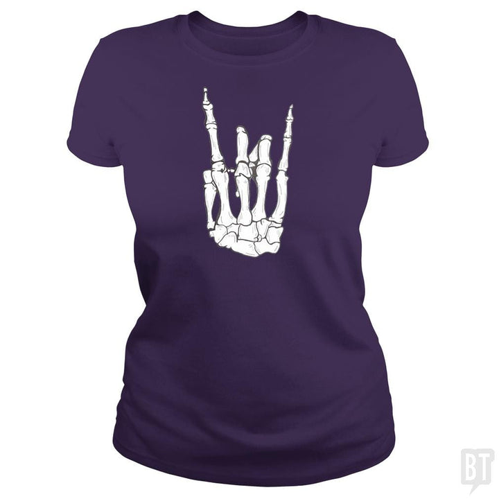 SunFrog-Busted SuperPizzaAwesome2000 Classic Ladies Tee / Purple / S Rock On