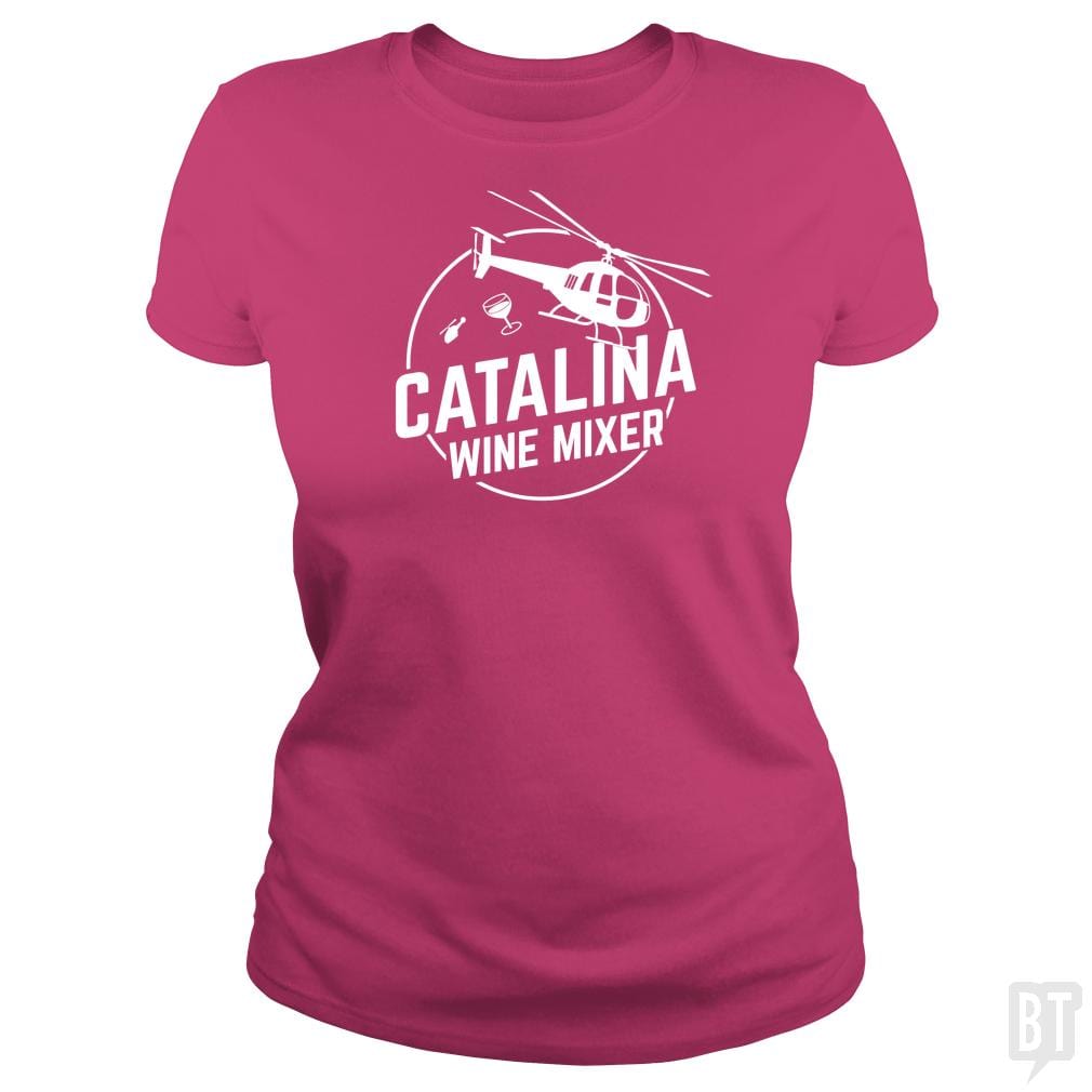 SunFrog-Busted SuperPizzaAwesome2000 Classic Ladies Tee / Heliconia / S The Catalina Wine Mixer