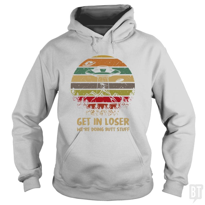 SunFrog-Busted TEE ART LAB Hoodie / Sport Grey / S Area 51 T-Shirt Alien UFO Funny Get In Loser