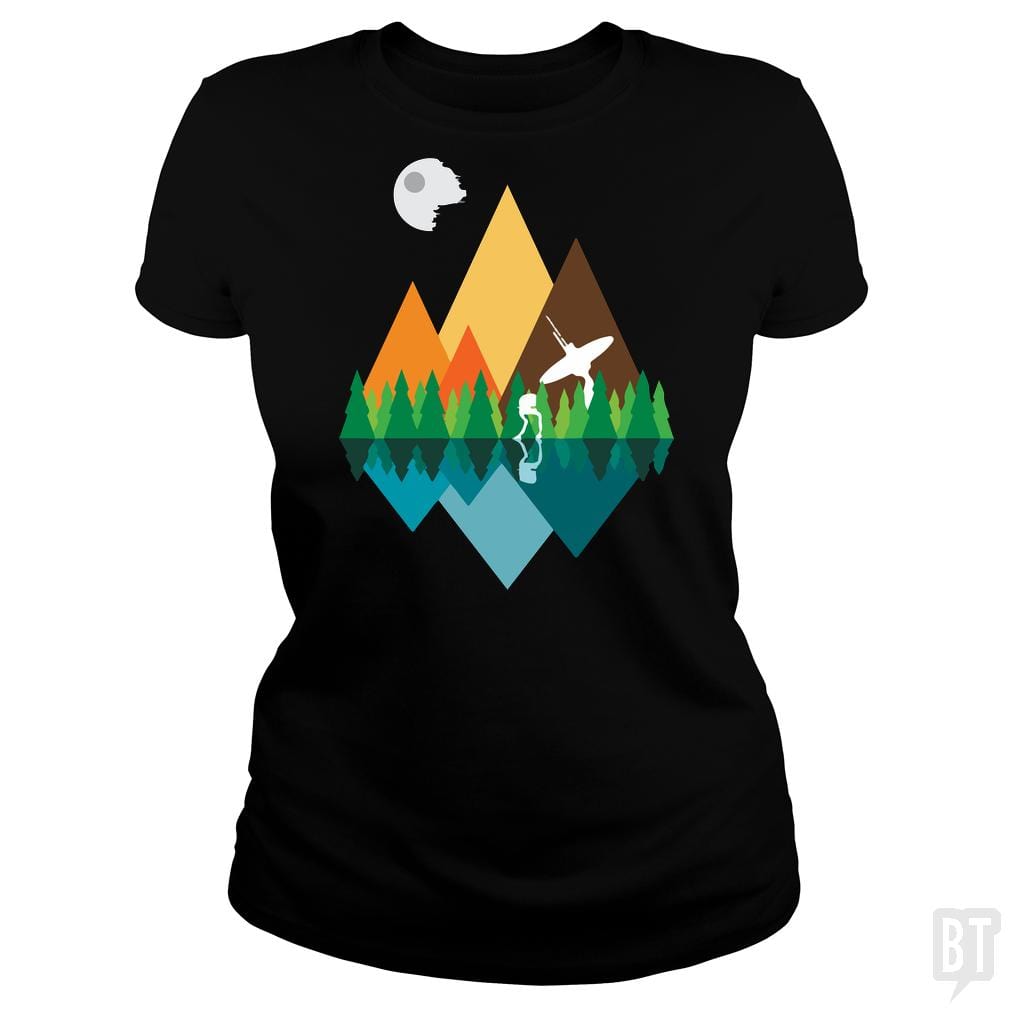 SunFrog-Busted TEE ART LAB Classic Ladies Tee / Black / S Camping