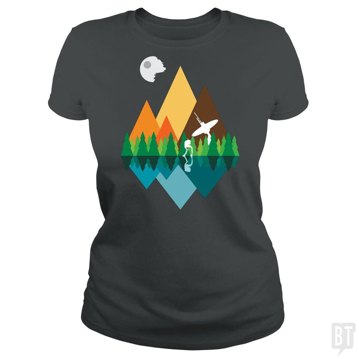 SunFrog-Busted TEE ART LAB Classic Ladies Tee / Dark Heather / S Camping