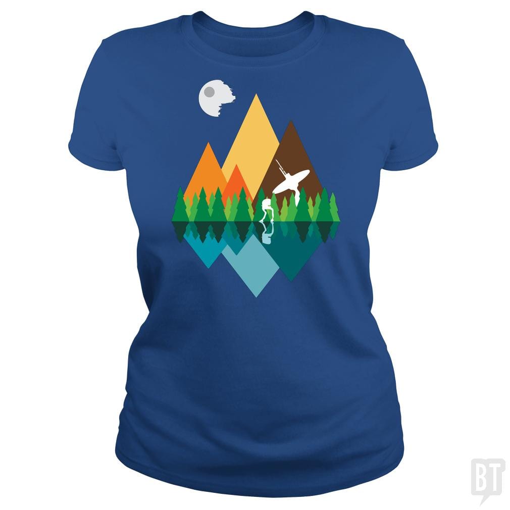 SunFrog-Busted TEE ART LAB Classic Ladies Tee / Royal Blue / S Camping