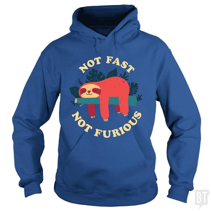 SunFrog-Busted TEE ART LAB Hoodie / Royal Blue / S Funny Sloth Not Fast Not Furious