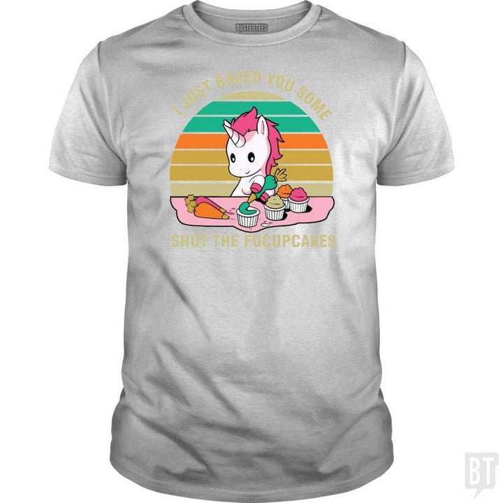 SunFrog-Busted Tripleonecreations Classic Guys / Unisex Tee / White / S Baking Unicorn