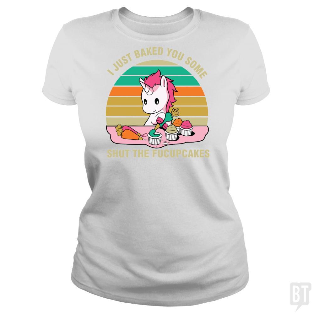 SunFrog-Busted Tripleonecreations Classic Ladies Tee / White / S Baking Unicorn