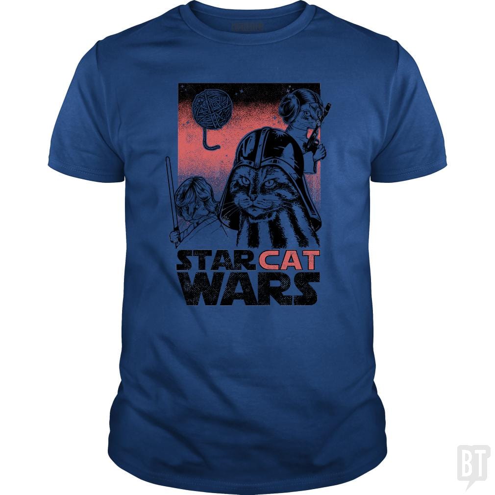 SunFrog-Busted Umberto Vicente Classic Guys / Unisex Tee / Royal Blue / S Star Cat Wars