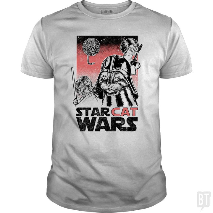 SunFrog-Busted Umberto Vicente Classic Guys / Unisex Tee / White / S Star Cat Wars