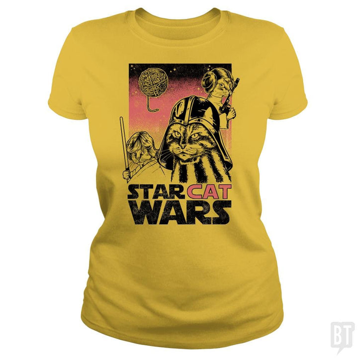 SunFrog-Busted Umberto Vicente Classic Ladies Tee / Daisy / S Star Cat Wars