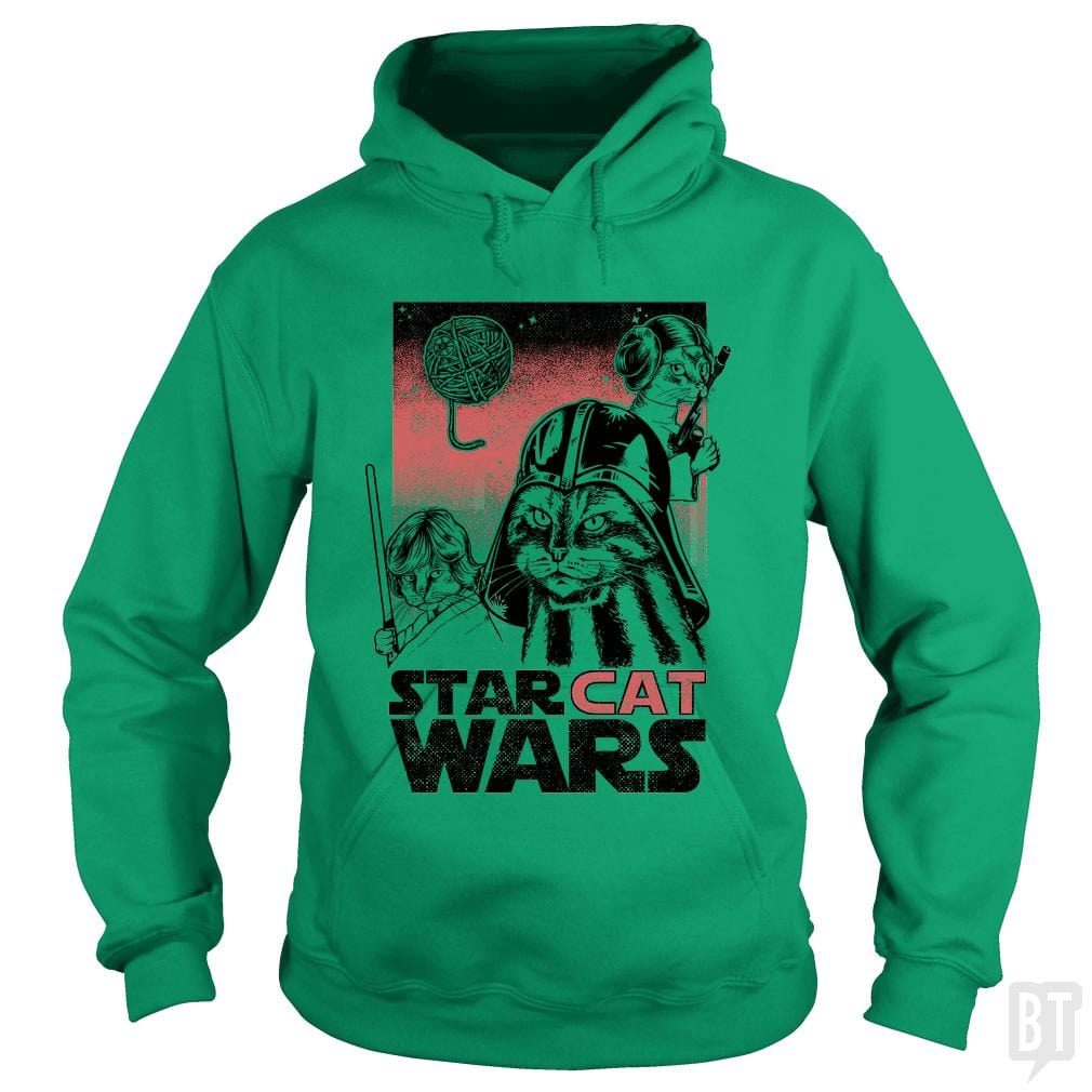 SunFrog-Busted Umberto Vicente Hoodie / Irish Green / S Star Cat Wars