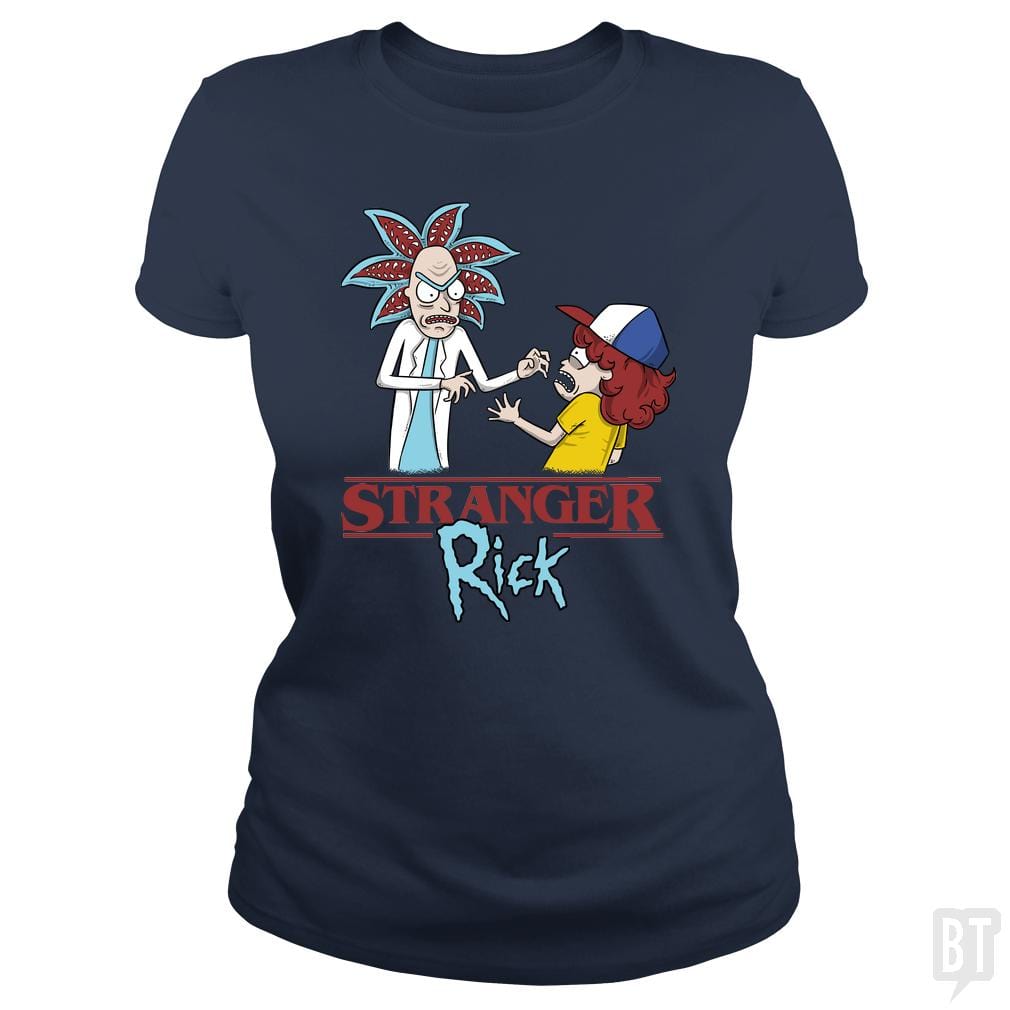 SunFrog-Busted Umberto Vicente Classic Ladies Tee / Navy Blue / S Strange Rick