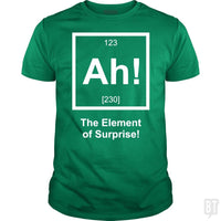Load image into Gallery viewer, SunFrog-Busted UptheLight Classic Guys / Unisex Tee / Irish Green / S Ah! The Element Of Surprise
