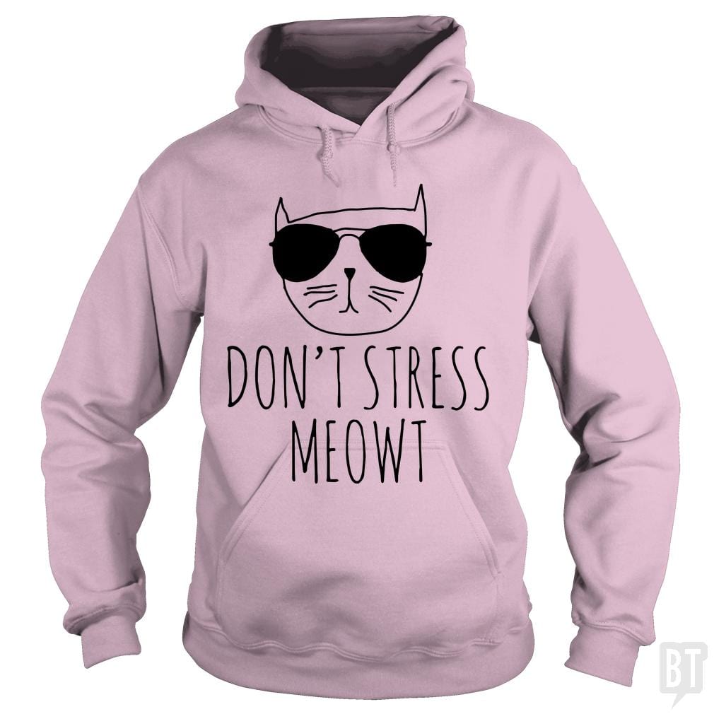 SunFrog-Busted VeramaArt Hoodie / Light Pink / S Don't Stress Meowt