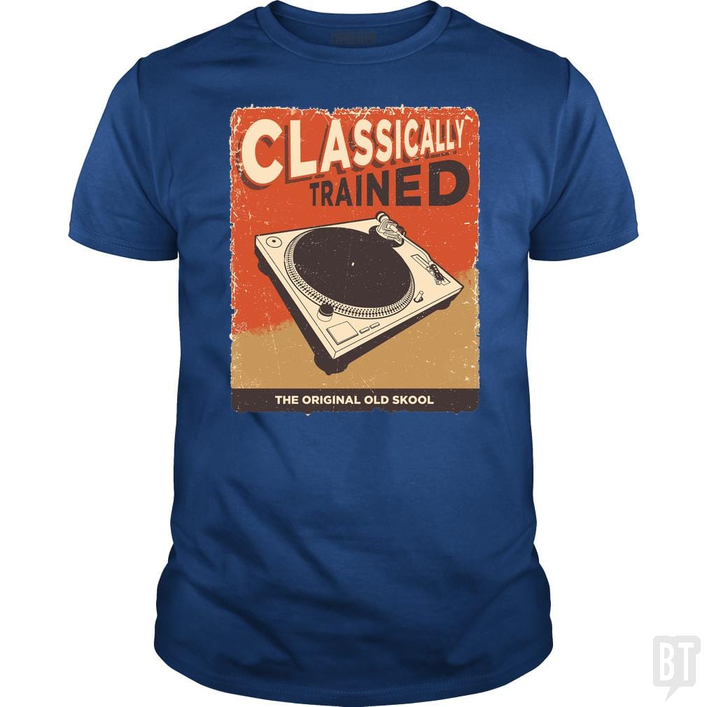 SunFrog-Busted Vladd Classic Guys / Unisex Tee / Royal Blue / S Classically Trained Vintage Turntable