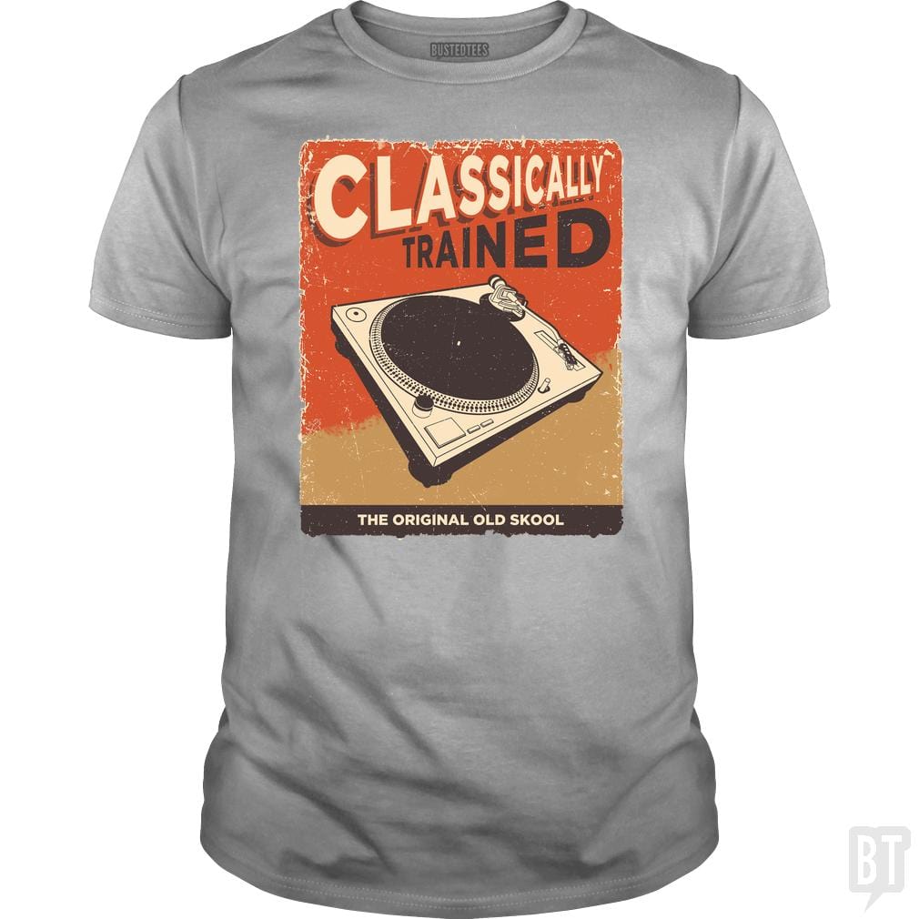 SunFrog-Busted Vladd Classic Guys / Unisex Tee / Sport Grey / S Classically Trained Vintage Turntable