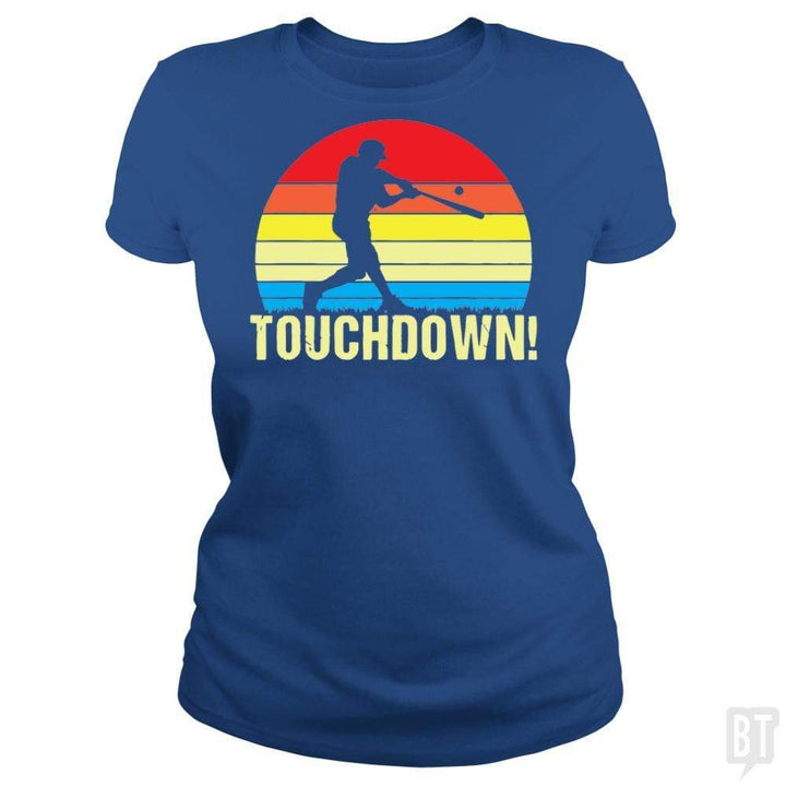 SunFrog-Busted volkanvina Classic Ladies Tee / Royal Blue / S Touchdown Baseball