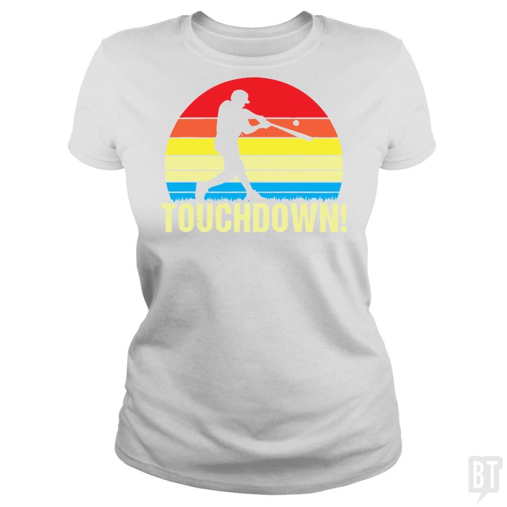 SunFrog-Busted volkanvina Classic Ladies Tee / White / S Touchdown Baseball