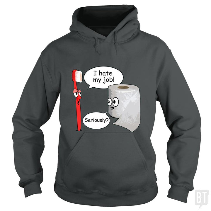 SunFrog-Busted WD650 Hoodie / Dark Heather / S Funny Saying I Hate My Job