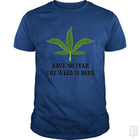 Load image into Gallery viewer, SunFrog-Busted WD650 Classic Guys / Unisex Tee / Royal Blue / S Have No Fear The Weed Is Here

