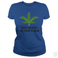 Load image into Gallery viewer, SunFrog-Busted WD650 Classic Ladies Tee / Royal Blue / S Have No Fear The Weed Is Here

