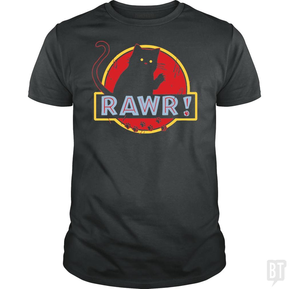 SunFrog-Busted yansdonal189 Classic Guys / Unisex Tee / Dark Heather / S Jurassic Cat RAWR