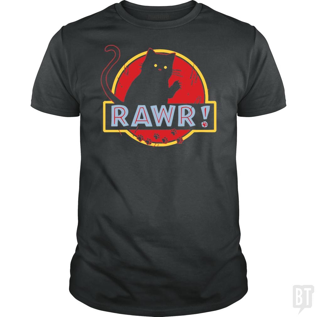 SunFrog-Busted yansdonal189 Classic Guys / Unisex Tee / Dark Heather / S Jurassic Cat RAWR